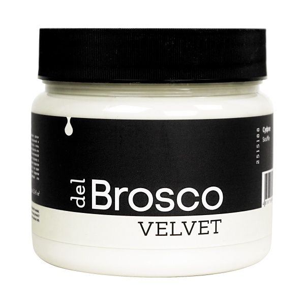 Суфле, краска интерьерная акриловая del Brosco Velvet, банка 400 мл