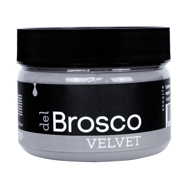 Сумеречный серый, краска интерьерная акриловая del Brosco Velvet, банка 250 мл