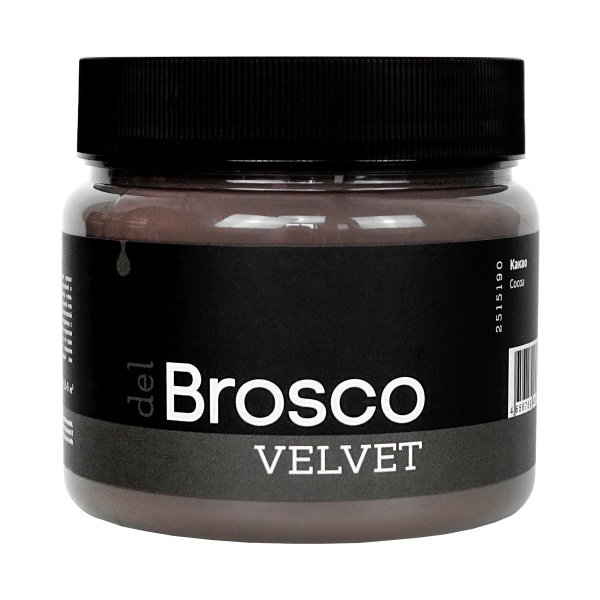 Какао, краска интерьерная акриловая del Brosco Velvet, банка 400 мл