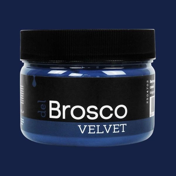 Винтажный синий, краска интерьерная акриловая del Brosco Velvet, банка 250 мл