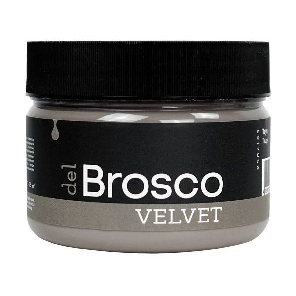 Тауп, краска интерьерная акриловая del Brosco Velvet, банка 250 мл