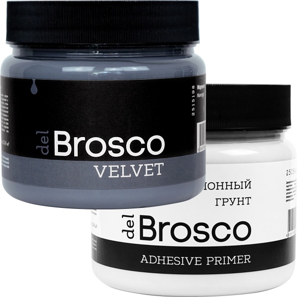 Маренго, краска акриловая и грунт адгезионный del Brosco в наборе, 2 шт по 400 мл