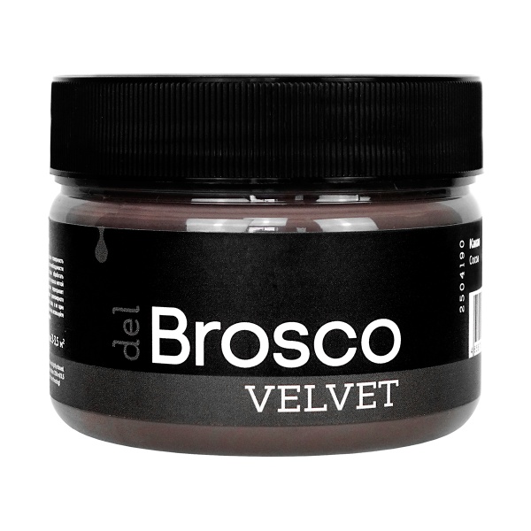 Какао, краска интерьерная акриловая del Brosco Velvet, банка 250 мл