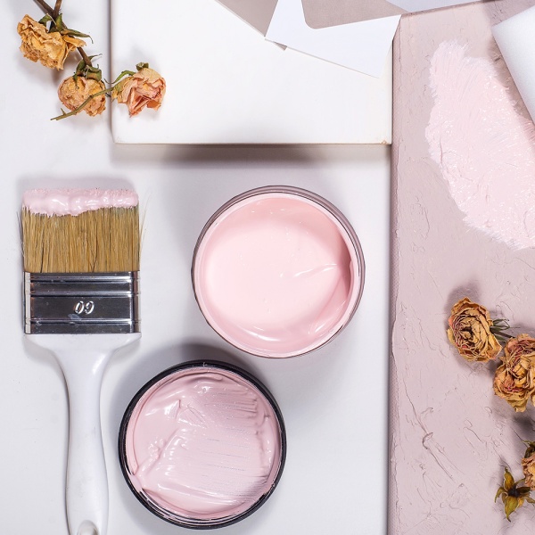 Пудровый розовый, краска интерьерная акриловая del Brosco Velvet, банка 400 мл