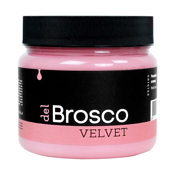 Розовый клевер, краска интерьерная акриловая del Brosco Velvet, банка 400 мл