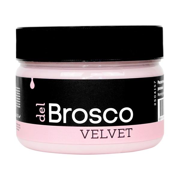 Рассветный розовый, краска интерьерная акриловая del Brosco Velvet, банка 250 мл