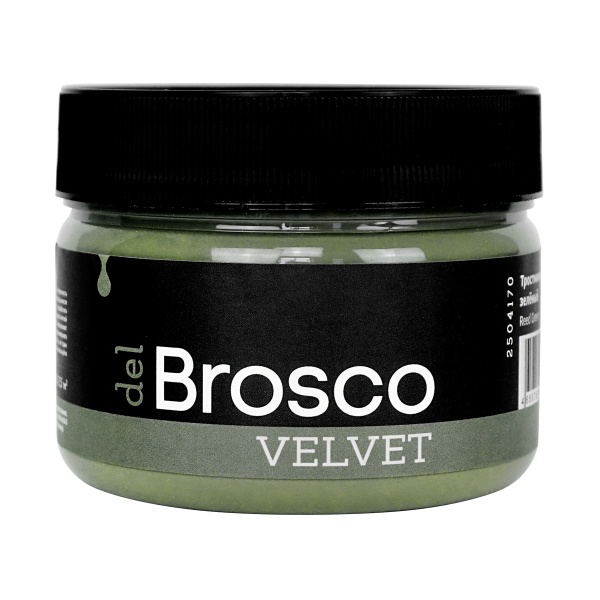 Тростниковый зелёный, краска интерьерная акриловая del Brosco Velvet, банка 250 мл