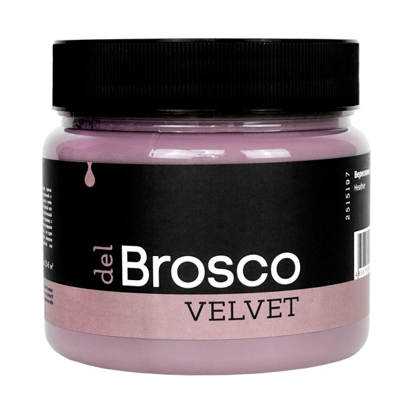 Вересковый, краска интерьерная акриловая del Brosco Velvet, банка 400 мл