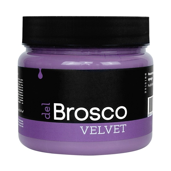 Фиолетовая орхидея, краска интерьерная акриловая del Brosco Velvet, банка 400 мл