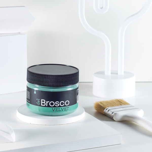 Шалфей, краска интерьерная акриловая del Brosco Velvet, банка 250 мл Шалфей, краска интерьерная акриловая del Brosco Velvet, банка 250 мл