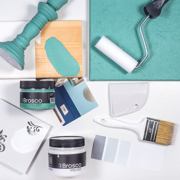 Шалфей, краска интерьерная акриловая del Brosco Velvet, банка 400 мл Шалфей, краска интерьерная акриловая del Brosco Velvet, банка 400 мл