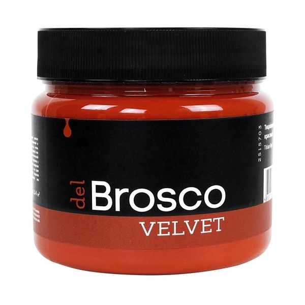 Тициановый красный, краска интерьерная акриловая del Brosco Velvet, банка 400 мл