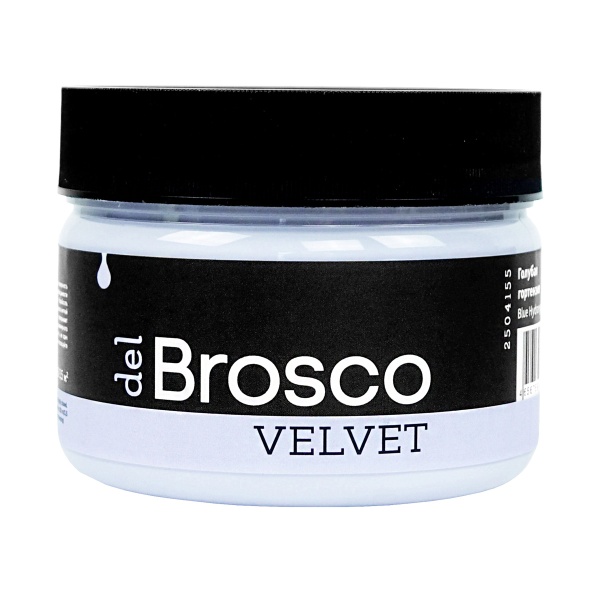 Голубая гортензия, краска интерьерная акриловая del Brosco Velvet, банка 250 мл