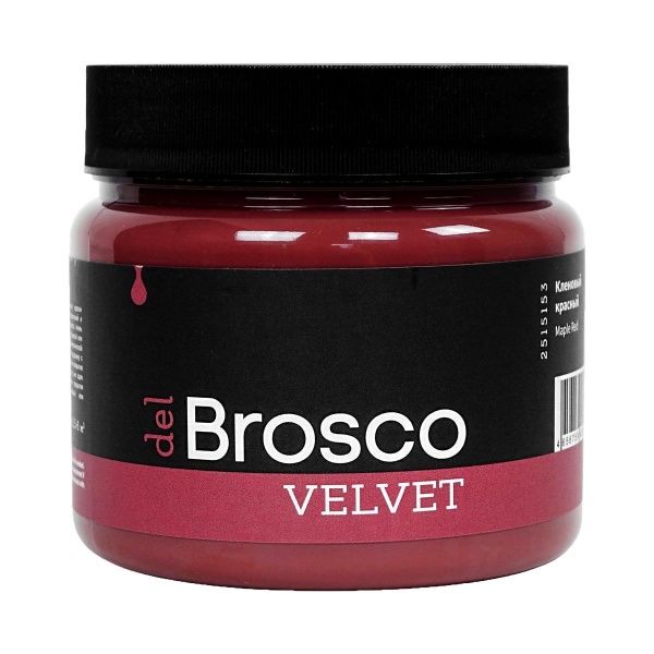 Кленовый красный, краска интерьерная акриловая del Brosco Velvet, банка 400 мл