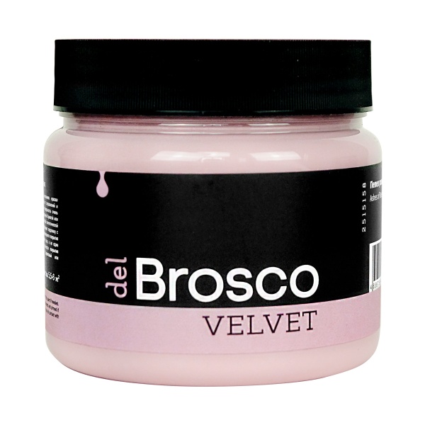Пепел розы, краска интерьерная акриловая del Brosco Velvet, банка 400 мл
