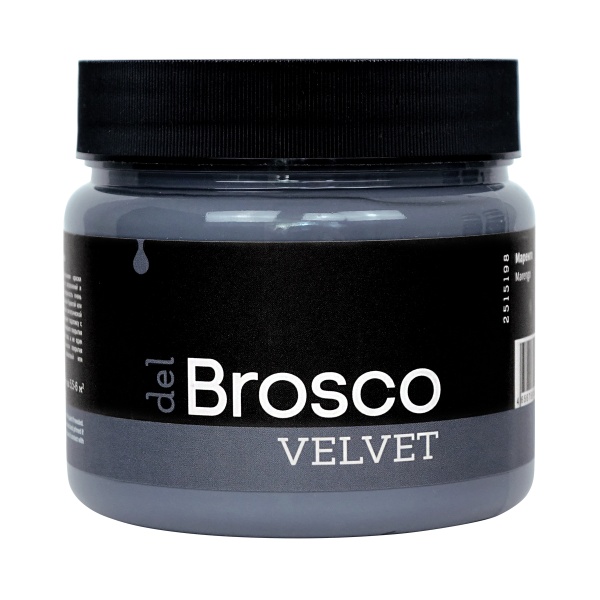 Маренго, краска интерьерная акриловая del Brosco Velvet, банка 400 мл