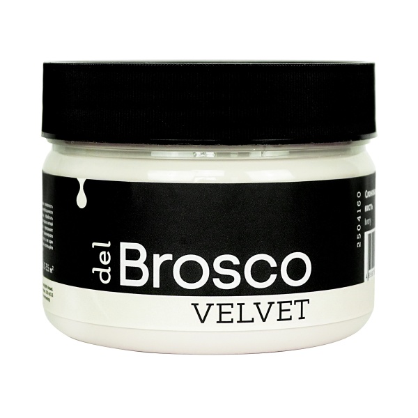 Слоновая кость, краска интерьерная акриловая del Brosco Velvet, банка 250 мл