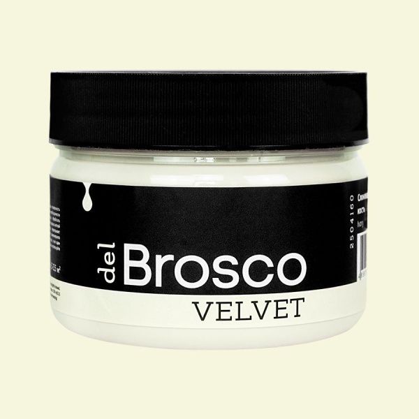 Слоновая кость, краска интерьерная акриловая del Brosco Velvet, банка 250 мл