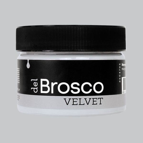 Жемчужно-Серый, краска интерьерная акриловая del Brosco Velvet, банка 250 мл