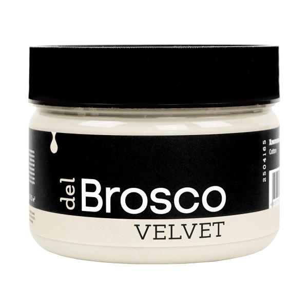 Хлопковый, краска интерьерная акриловая del Brosco Velvet, банка 250 мл
