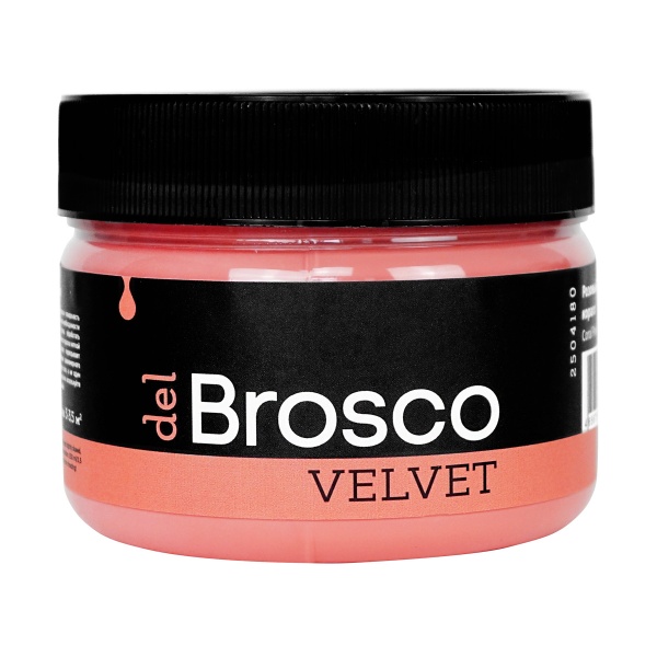Розовый коралл, краска интерьерная акриловая del Brosco Velvet, банка 250 мл