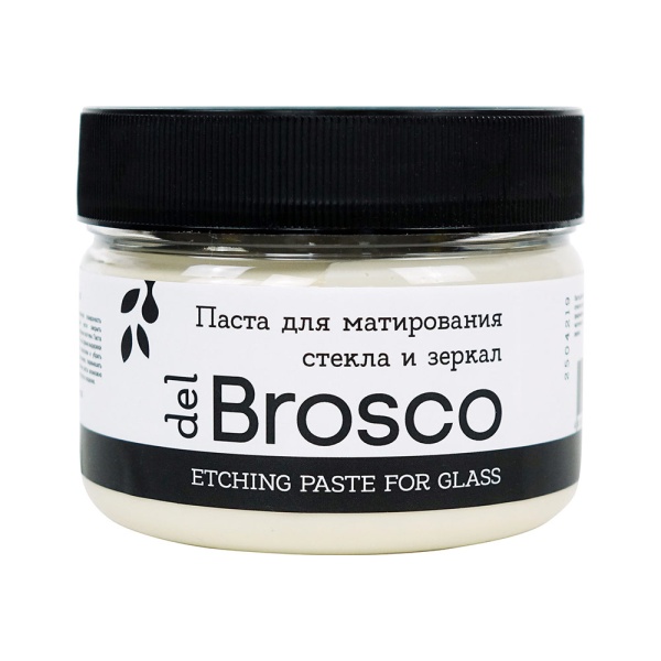 Паста для матирования (травления) стекла и зеркал del Brosco, банка 250 мл