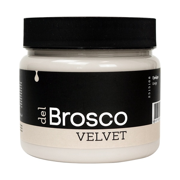 Грейдж, краска интерьерная акриловая del Brosco Velvet, банка 400 мл