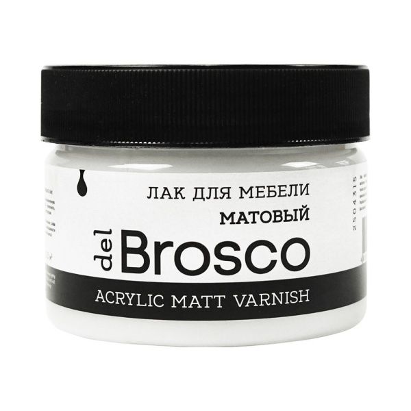 Лак для мебели матовый акриловый del Brosco, банка 250 мл