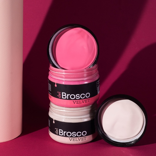 Миндальный бежевый, краска интерьерная акриловая del Brosco Velvet, банка 400 мл Миндальный бежевый, краска интерьерная акриловая del Brosco Velvet, банка 400 мл