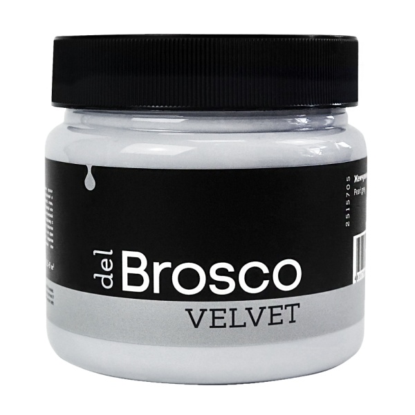 Жемчужно-серый, краска интерьерная акриловая del Brosco Velvet, банка 400 мл