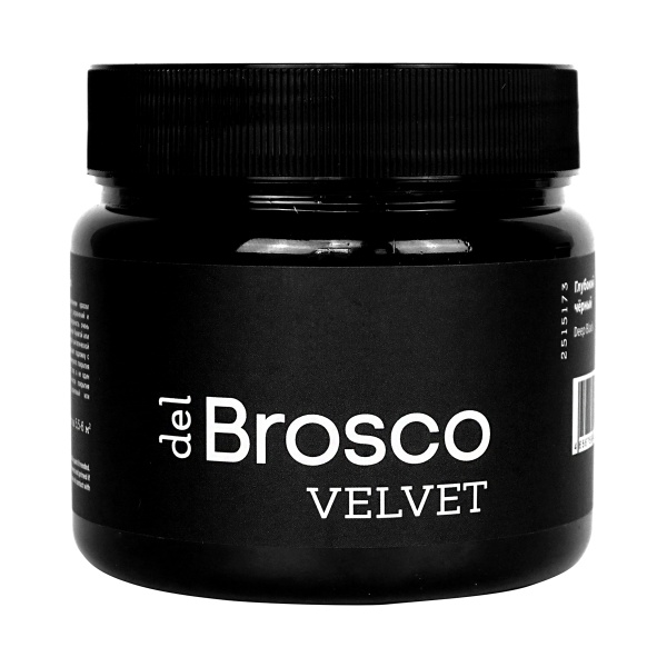 Глубокий чёрный, краска интерьерная акриловая del Brosco Velvet, банка 400 мл