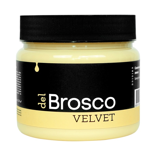 Солнечный лимон, краска интерьерная акриловая del Brosco Velvet, банка 400 мл