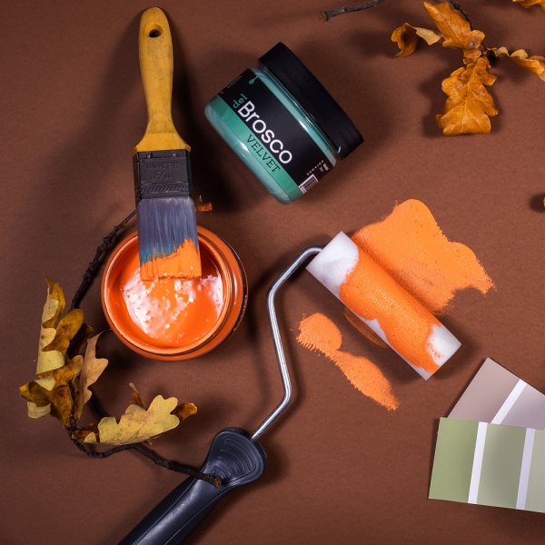 Рыжая глина, краска интерьерная акриловая del Brosco Velvet, банка 400 мл