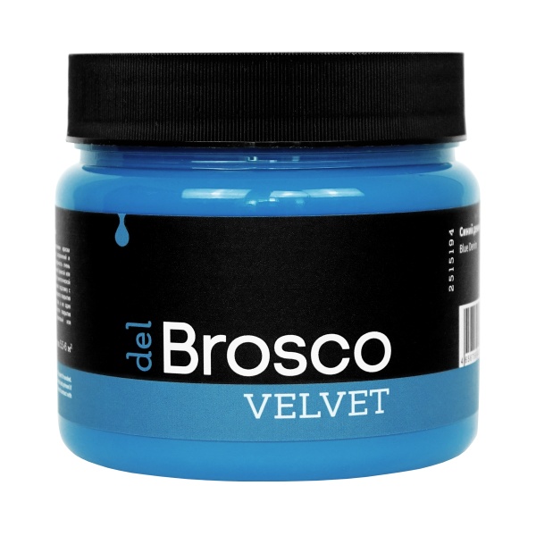 Синий деним, краска интерьерная акриловая del Brosco Velvet, банка 400 мл