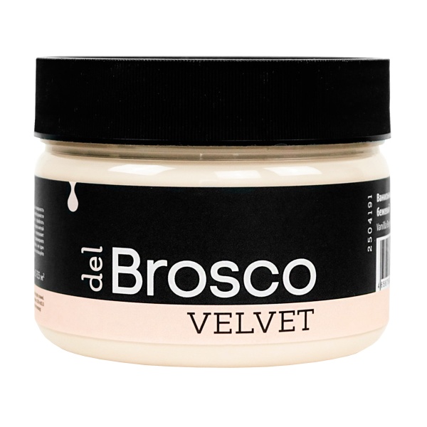 Ванильный бежевый, краска интерьерная акриловая del Brosco Velvet, банка 250 мл