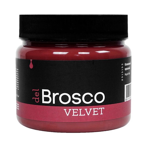 Кленовый красный, краска интерьерная акриловая del Brosco Velvet, банка 400 мл