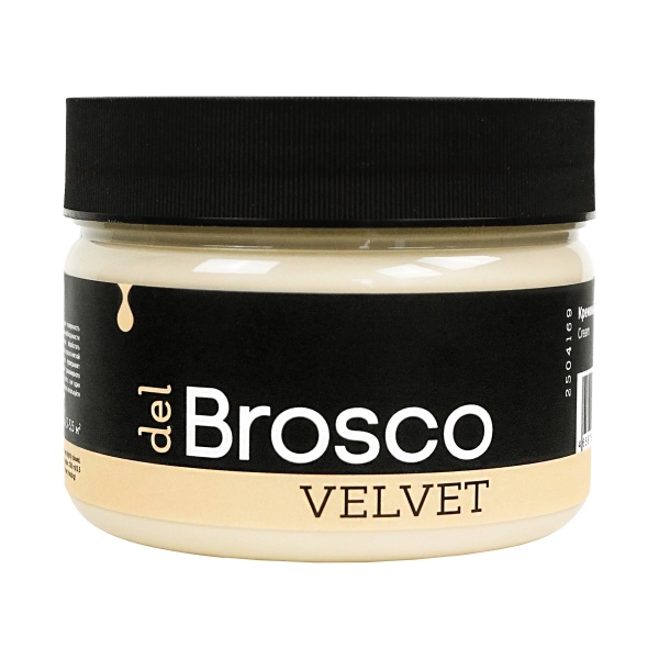 Кремовый, краска интерьерная акриловая del Brosco Velvet, банка 250 мл Кремовый, краска интерьерная акриловая del Brosco Velvet, банка 250 мл
