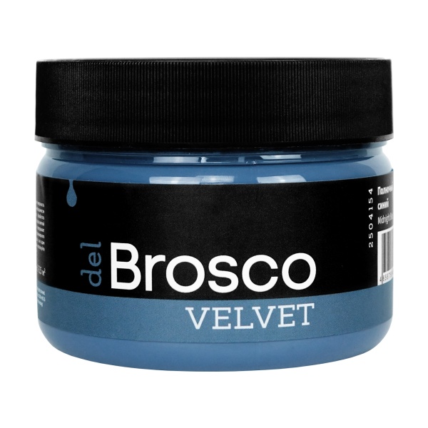 Полночный синий, краска интерьерная акриловая del Brosco Velvet, банка 250 мл