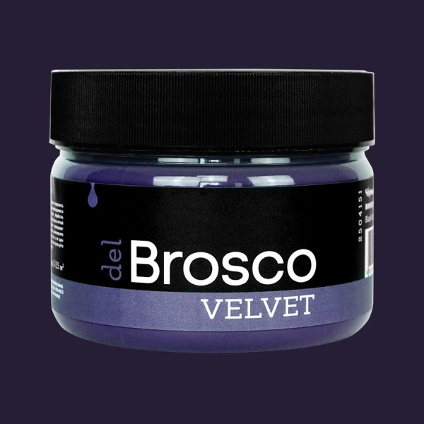 Чёрный виноград, краска интерьерная акриловая del Brosco Velvet, банка 250 мл