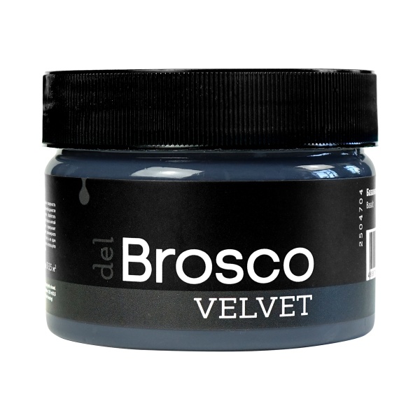 Базальтовый, краска интерьерная акриловая del Brosco Velvet, банка 250 мл Базальтовый, краска интерьерная акриловая del Brosco Velvet, банка 250 мл