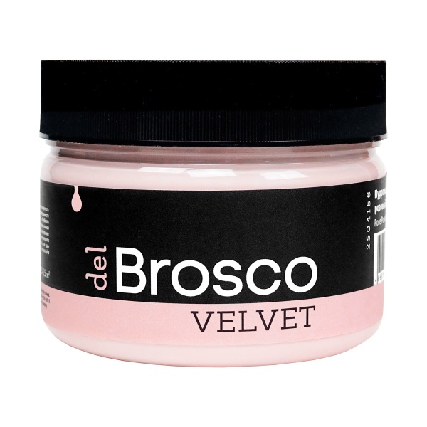 Пудровый розовый, краска интерьерная акриловая del Brosco Velvet, банка 250 мл