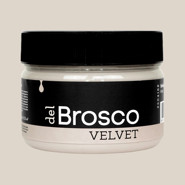 Грейдж, краска интерьерная акриловая del Brosco Velvet, банка 250 мл