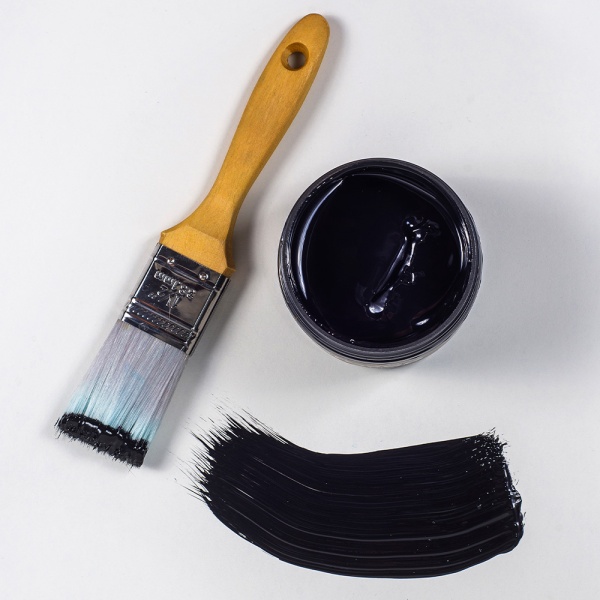 Глубокий чёрный, краска интерьерная акриловая del Brosco Velvet, банка 250 мл